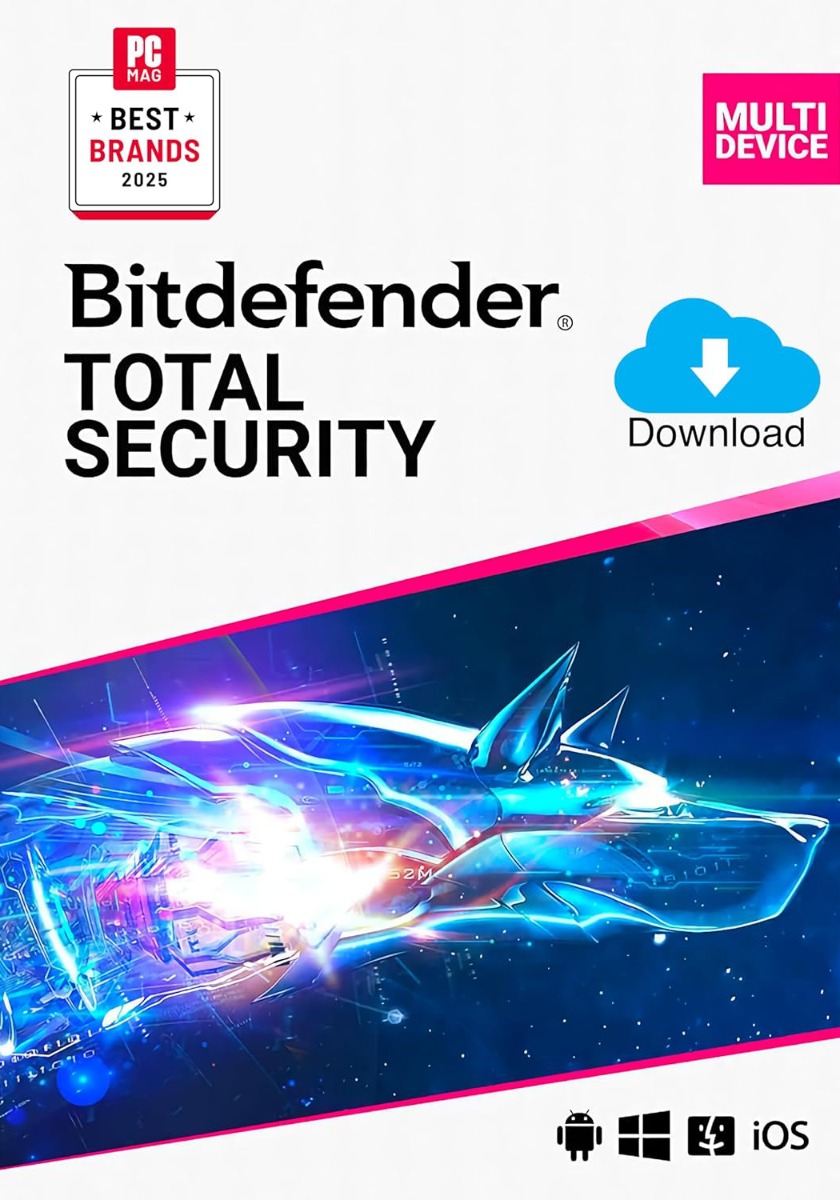 Bitdefender Total Security 2026 - 5 Devices - 1 Year PC, Mac, iOS, Android
