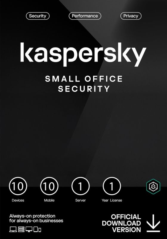 Kaspersky Small Office Security 2026 - 10 Geräts - 10 Benutzers - 1 Jahr PC, Mac, iOS, Android