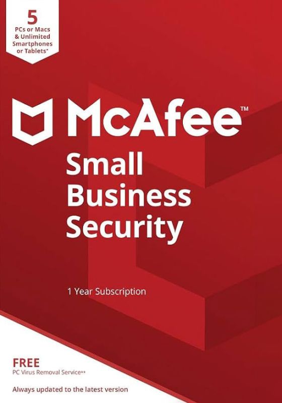 McAfee Small Business Security - 5 Devices - 1 Year PC, Mac, iOS, Android