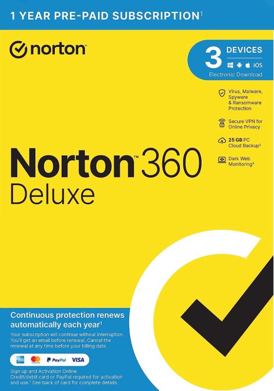 Norton 360 DELUXE 2026 - 3 Urządzenies - 1 Rok PC, Mac, iOS, Android